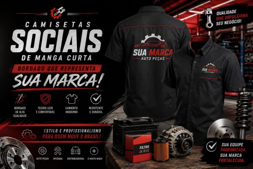 Blusa de botão social manga curta